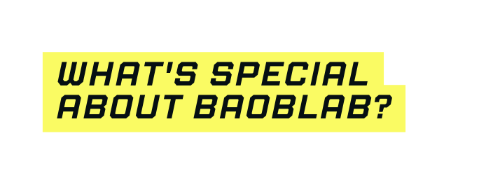 What s special about BAOBLAB